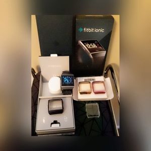 Fitbit Ionic Smartwatch with 4 pack screen bumpers